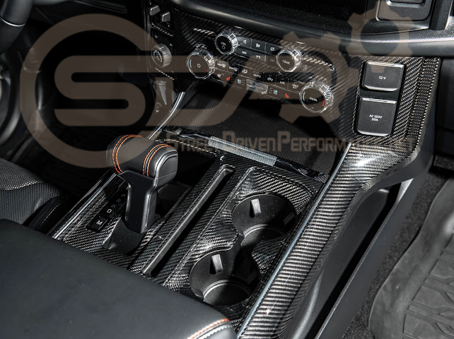 2021-UP FORD F-150 | FACTORY STYLE CARBON FIBER CENTER CONTROL GEAR SHIFT PANEL COVER