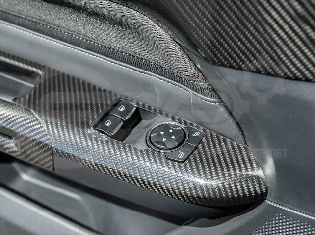 2015-2023 FORD MUSTANG S550 | CARBON FIBER SIDE DOOR GLASS LIFTING PANEL COVER TRIM