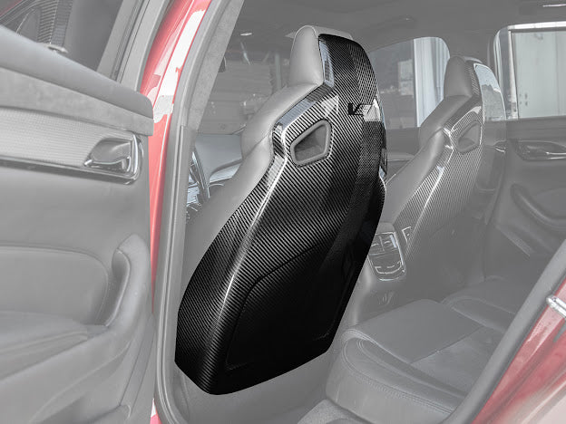 2016 - 2019 Cadillac ATS-V Sedan | Recaro Carbon Fiber Seat Rear Panel Cover Replacement (Driver and Passenger)