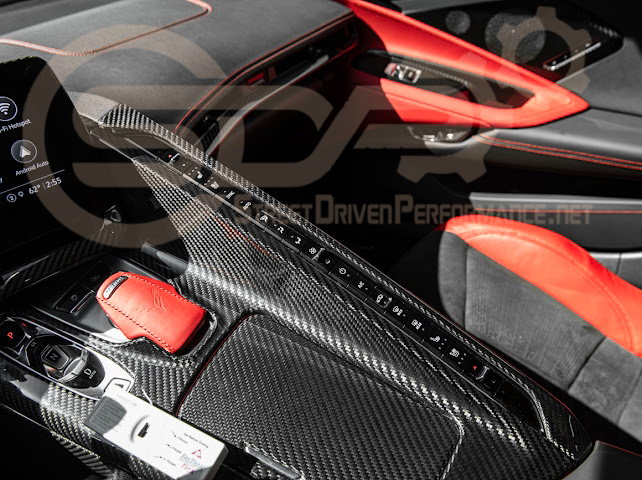 2020-Up Corvette C8 | CARBON FIBER Center Console Armrest Right Trim Panel Cover