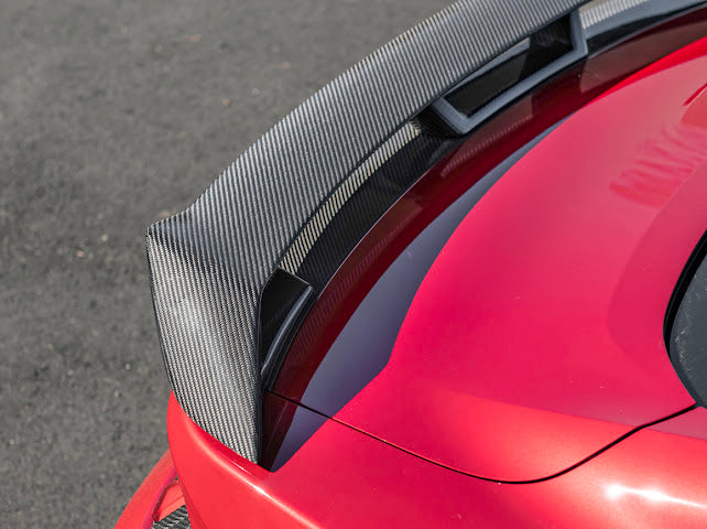 2024-Up Ford Mustang S650 | GT Style CARBON FIBER Rear Trunk Lid Wing & Spoiler Panel