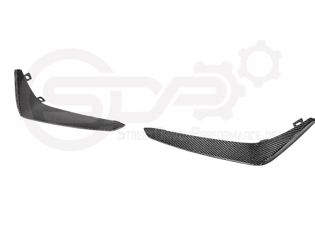 2020-UP CADILLAC CT4 BLACK WING | CARBON FIBER FRONT BUMPER CANARDS