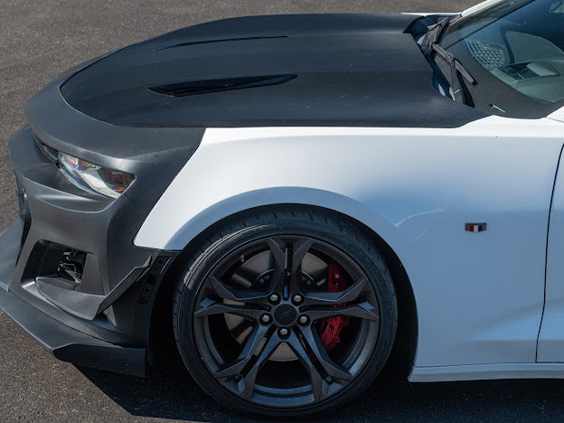 2016-2018 6th Gen Camaro - ZL1 1LE Replacement Front Bumper Cover Grille Lip Canard Pair For Camaro