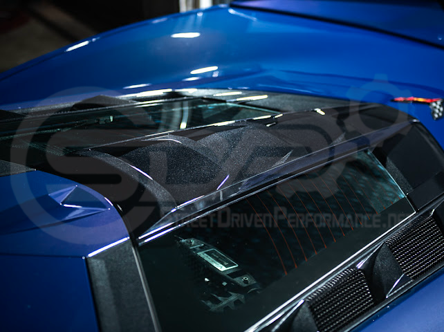 2020+ CORVETTE C8 ALL MODELS | ZR1 STYLE CARBON FLASH REAR WINDOW HATCH VENT LOUVER COVER