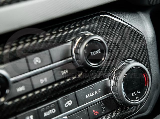 2021-UP FORD BRONCO CARBON FIBER CENTER CONSOLE AC CONTROL PANEL COVER TRIM