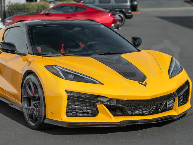 2023-Up Corvette C8 Z06 | Z07 Extended Package CARBON FIBER Front Lip Splitter Ground Effects