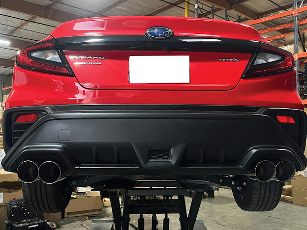 2022-UP SUBARU WRX | AXLE BACK MUFFLER DELETE DOUBLE WALL 4" QUAD TIPS EXHAUST (CHROME OR BURNT BLUE TIPS)