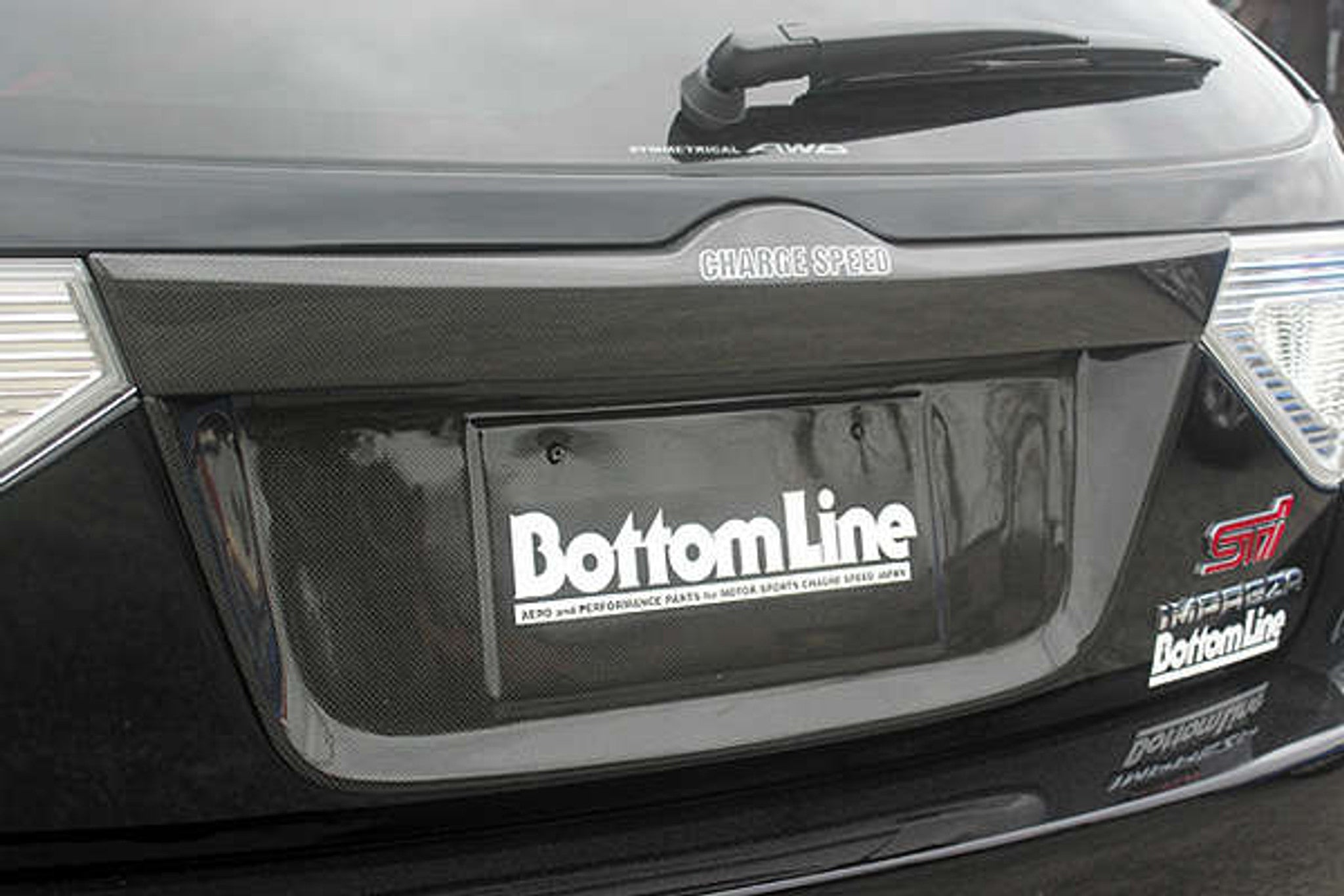Charge Speed 2008-2014 Subaru Impreza/ WRX 5Dr. GR-B Hatchback Carbon License Plate Garnish SET For OEM Hatch
