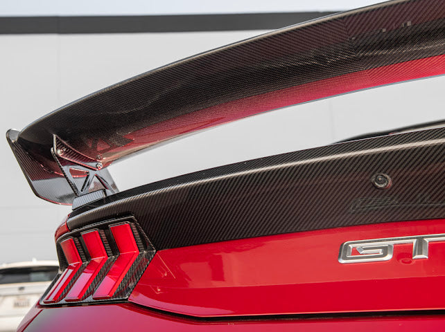2024-UP MUSTANG S650 | CARBON FIBER GT500 REAR HIGH WING SPOILER