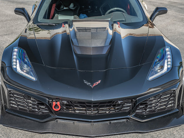 *USED* 2019 CHEVROLET CORVETTE C7 ZR1 CARBON FIBER FRONT LIP SPLITTER GROUND EFFECTS