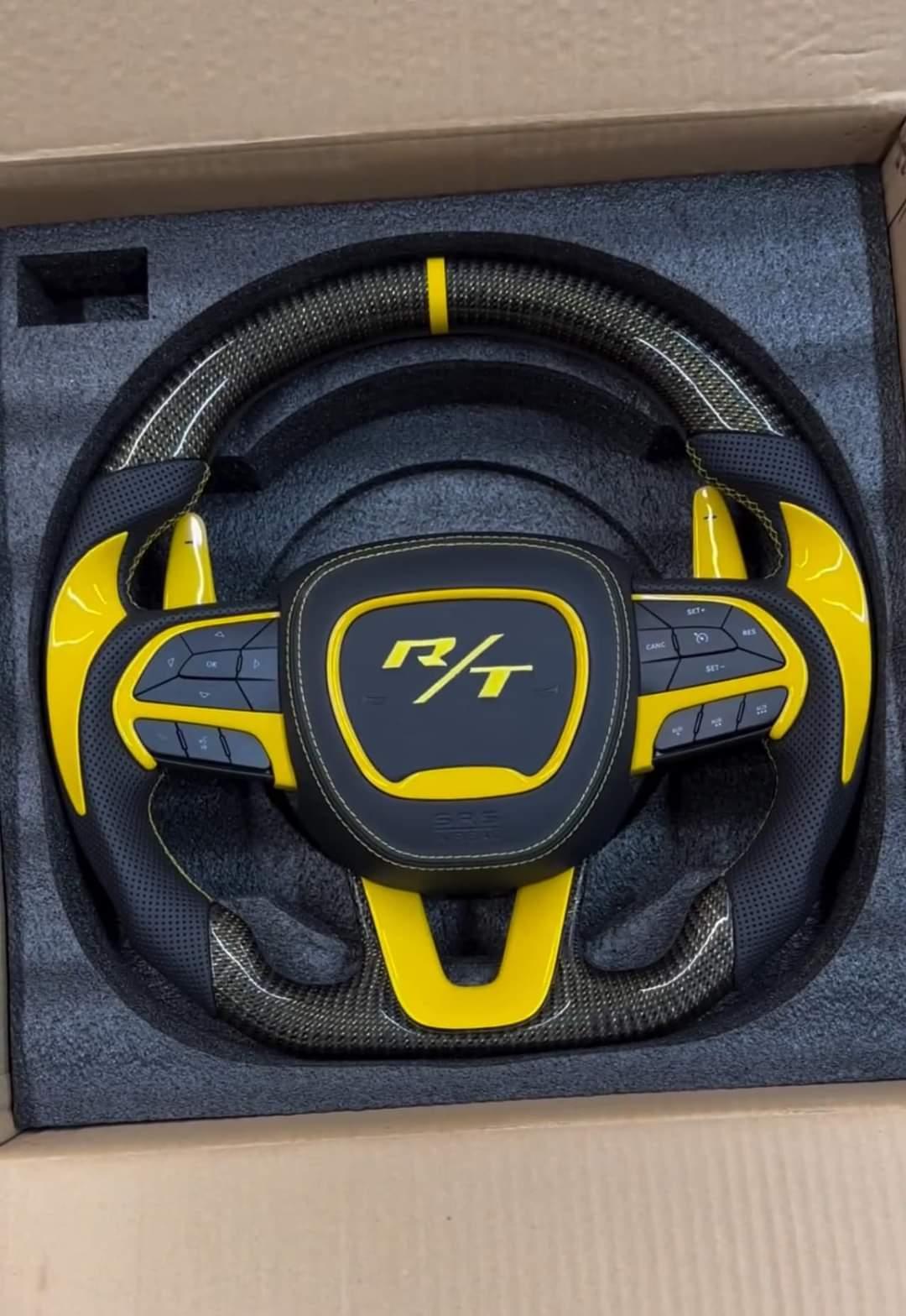 2008 - 2024+ MOPAR Dodge Challenger Custom Carbon Fiber Steering Wheel with options