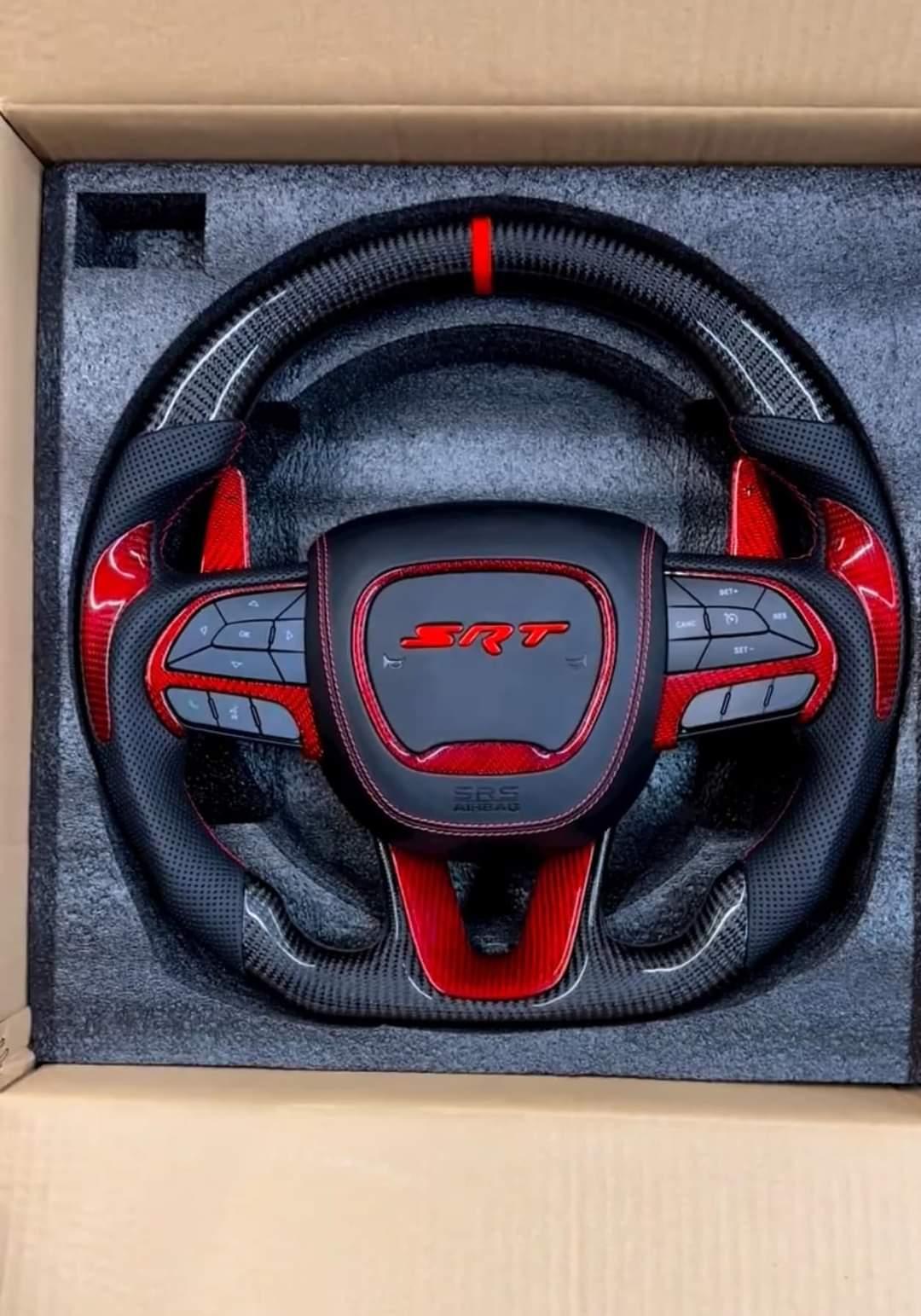 2008 - 2024+ MOPAR Dodge Challenger Custom Carbon Fiber Steering Wheel with options