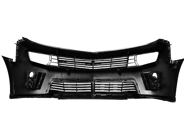2010-2013 5th Gen Camaro - ZL1 Style Front Bumper Kit For Camaro with Upper Lower Grille & Fog Lights- Primer Black