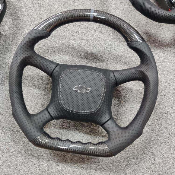 1999 - 2002 Cadillac Escalade (no built in buttons) - Custom Carbon Fiber Steering Wheel with options