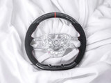 2024+ Mustang S650 Twill Carbon Fiber Steering Wheel - with Alcantara Grip