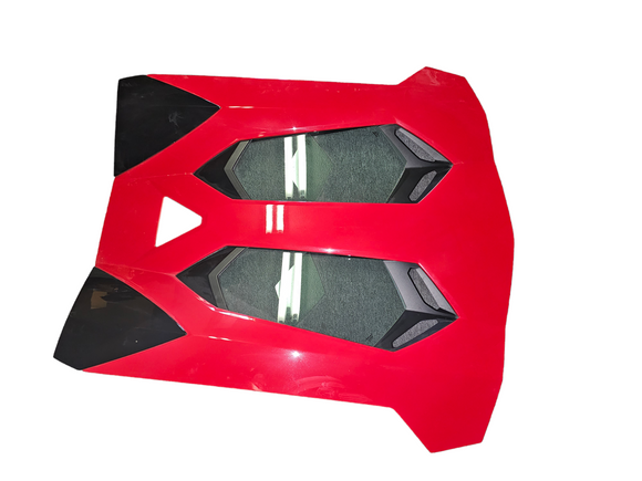 USED - Genuine OEM Lamborghini Aventador Roadster rear engine hood/hatch complete with all trim and glass as pictured.