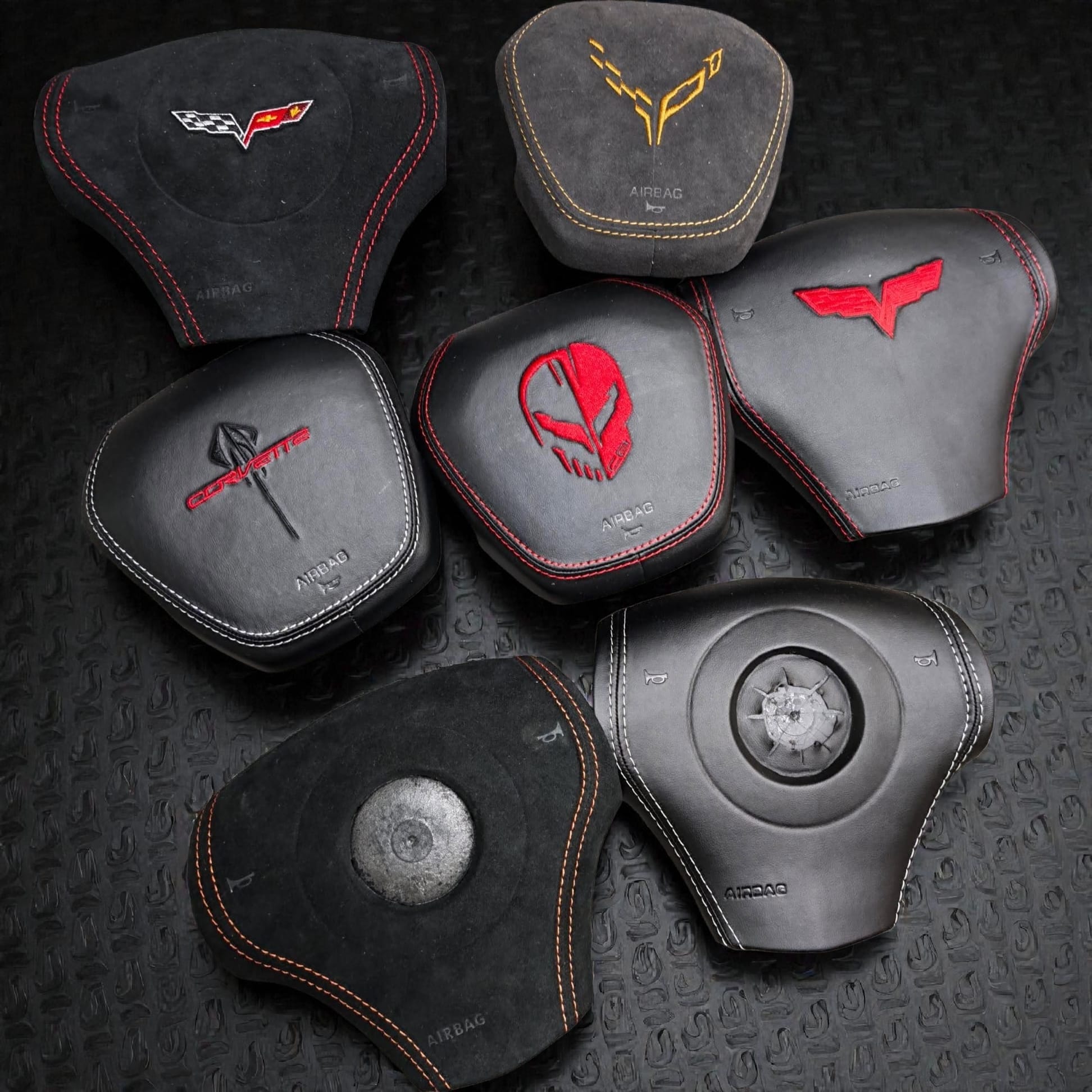 2020+ Chevrolet Corvette C8 - Custom Airbag Cover for Steering Wheel with options
