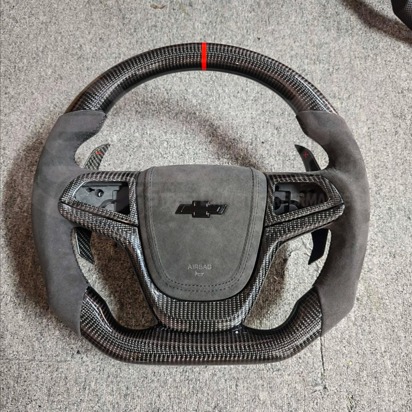 2014 - 2017 Chevrolet Chevy SS Sedan - Custom Airbag Cover for Steering Wheel with options