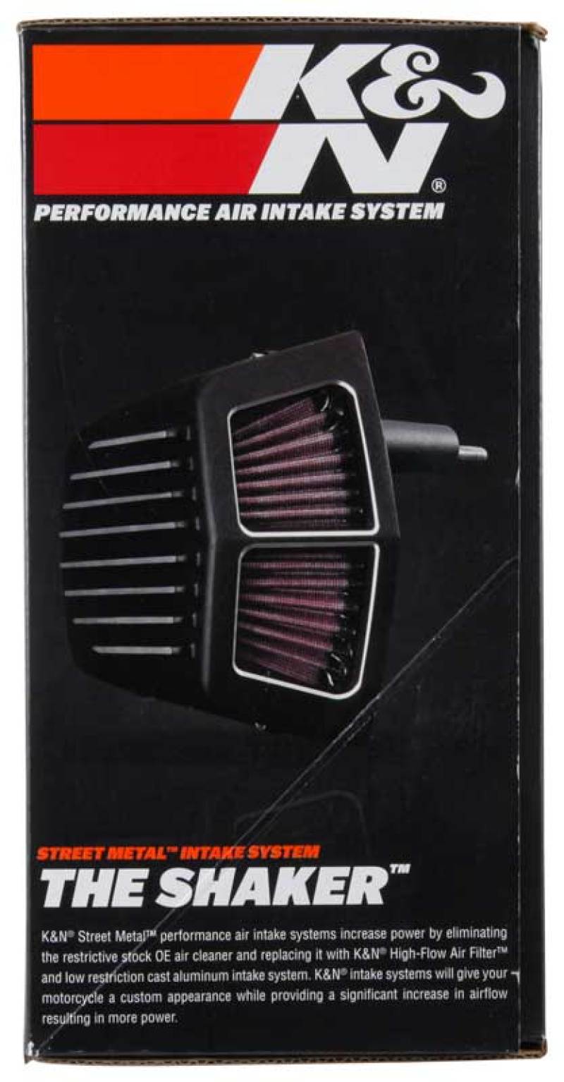 K&N Street Metal Intake System 08-16 Harley-Davidson Shaker Silver H/D Touring Models