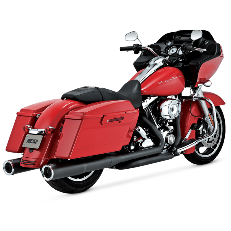 Vance & Hines HD Dresser 95-16 Hi-Output Slipons Black Slip-On Exhaust