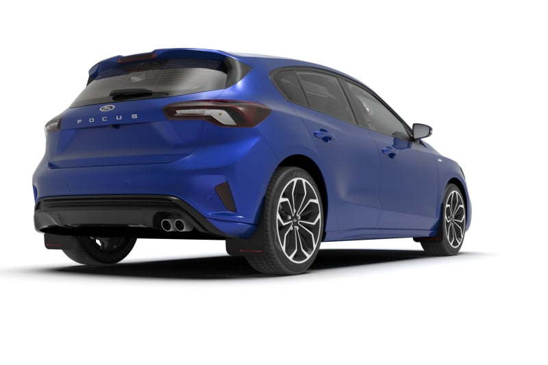 Rally Armor 19-25 Ford Focus ST MK4 Black UR Mud Flap w/Blue Logo