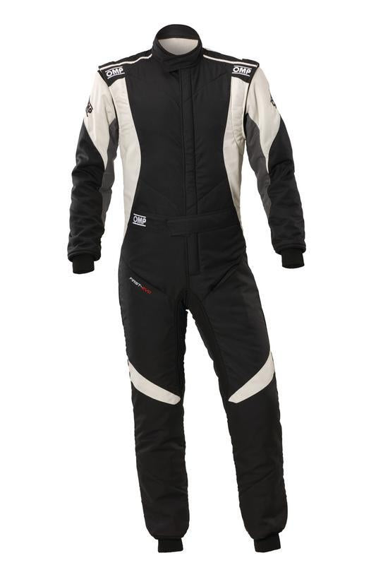 OMP FIRST EVO OVERALL my2025 FIA 8856-2018/SFI GRAY / BLACK SZ 62