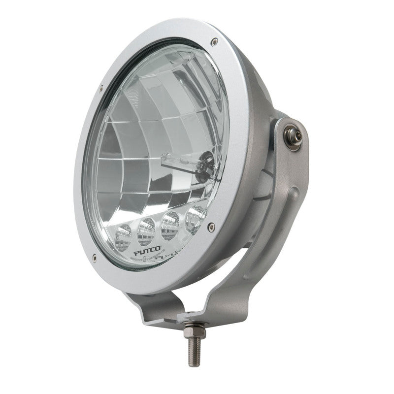 Putco HID Lamp w/4 LED DayTime Running Lights - 9in Silver Housing w/ Clear Lens HID Off Road Lamps
