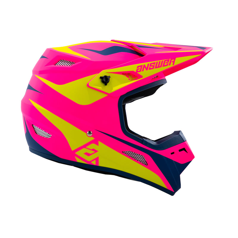 Answer 26 AR1 Mototown Helmet Matte Pink/Hyper Acid/Dark Blue - Large