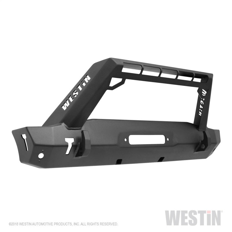 Westin 18-19 Jeep Wrangler JL WJ2 Stubby Front Bumper - Textured Black