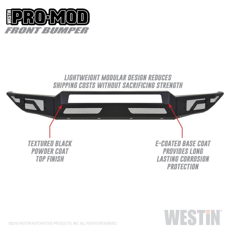Westin 17-19 Ford F-250/350 Pro-Mod Front Bumper - Textured Black