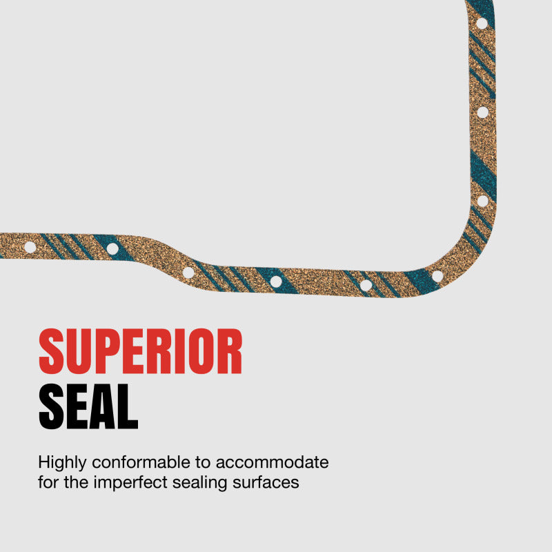Fel-Pro Mitsubishi Mirage OS 30720 Engine Oil Pan Gasket Set High-Temperature Rubber-Coated Fiber