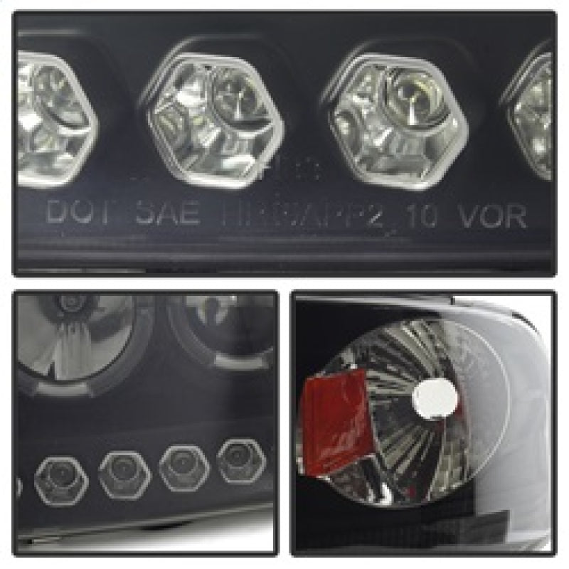 Spyder Ford F150 97-03 Projector - LED Halo Amber Reflector LED Blk Smke PRO-YD-FF15097-1P-AM-BSM
