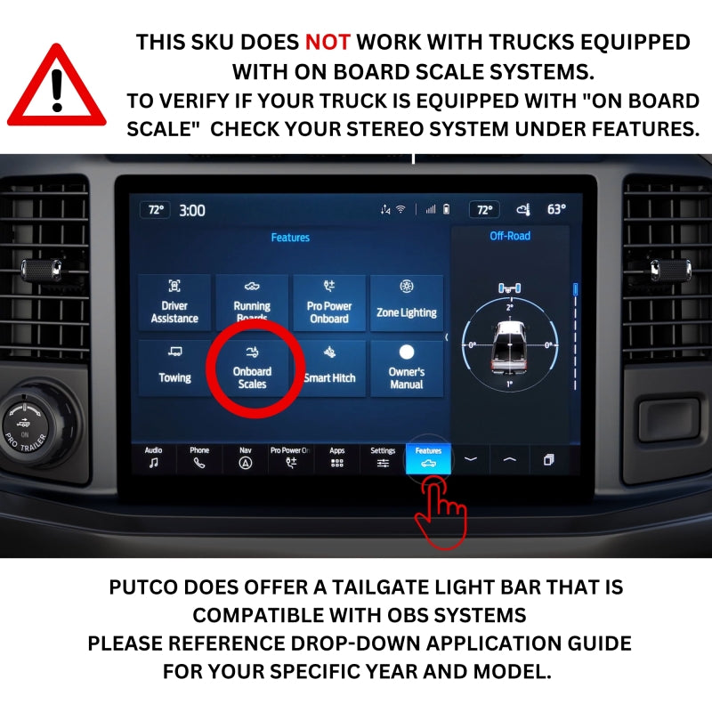 Putco 2024+ Ford F150 w/Factory LED Tail Light 60in Direct Fit Blade Tailgate Light Bar