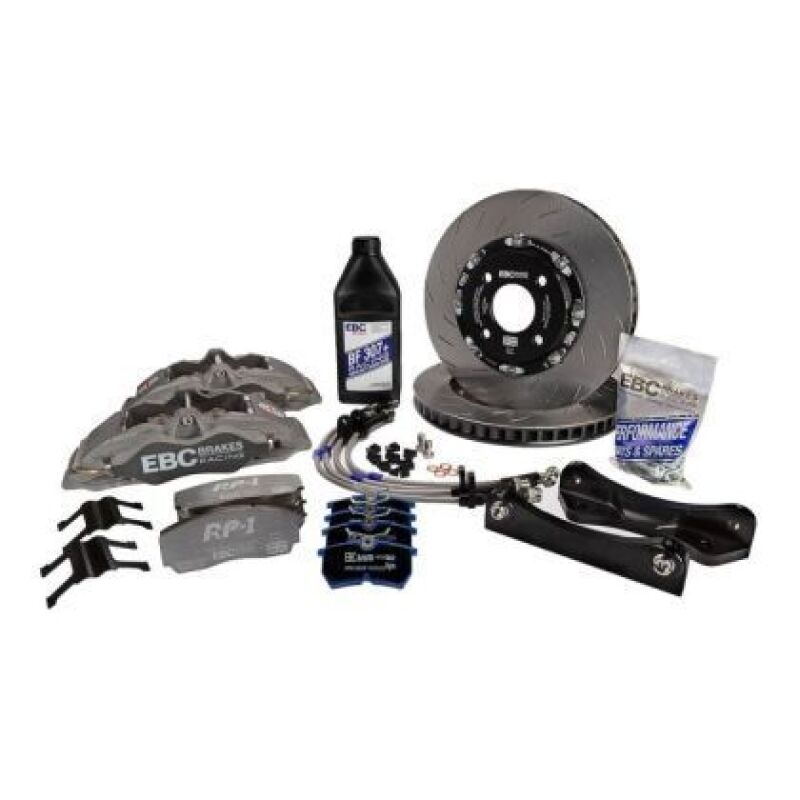 EBC Racing 11-18 Ford Focus ST MK3 2.0T Anodized Apollo-4 Calipers 355mm Rotors Front Big Brake Kit
