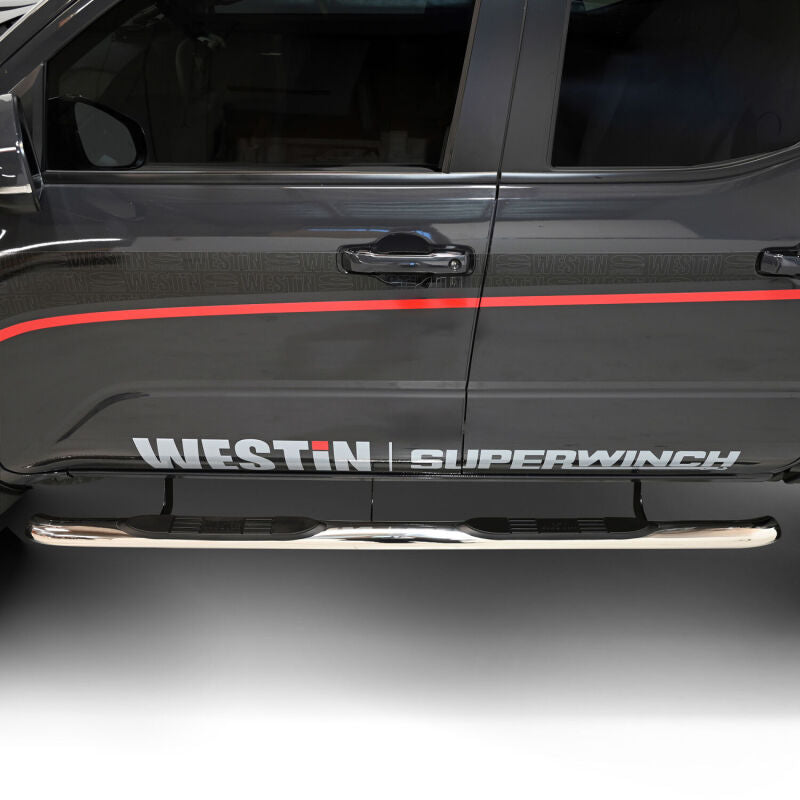 Westin 2024 Tacoma Double Cab E-Series 3 Nerf Step Bars - Stainless Steel