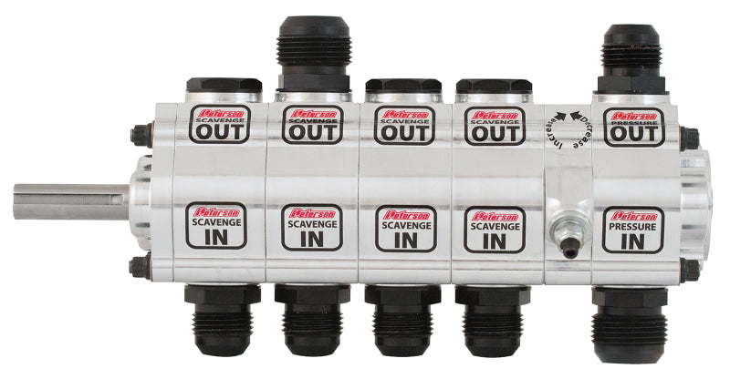 Peterson Fluid Systems R4 5-Stage Oil Pump - Left Side Mount - HV - Rear Drive