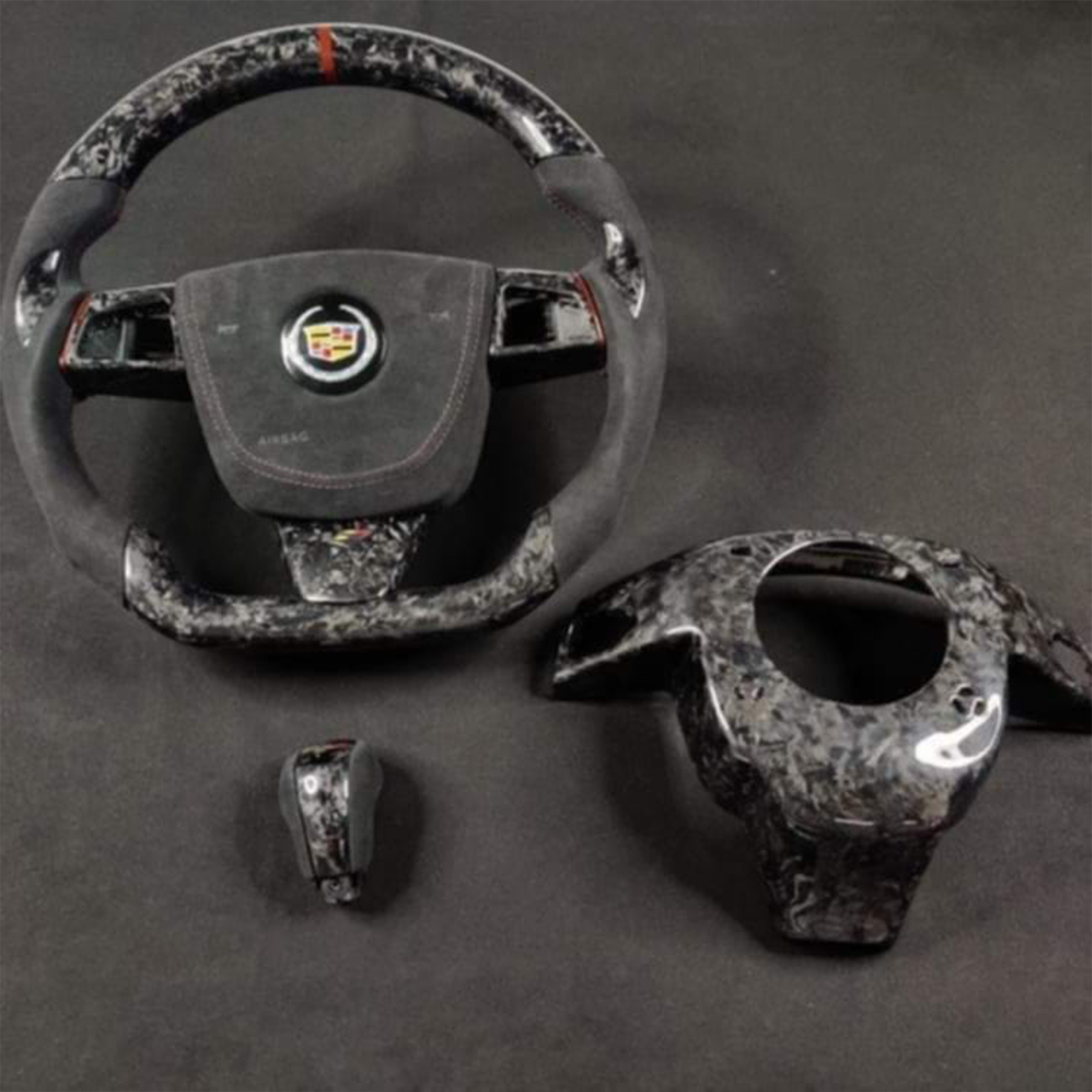 2008 - 2015 CTS CTS-V "V2" - Custom Airbag Cover for Steering Wheel with options
