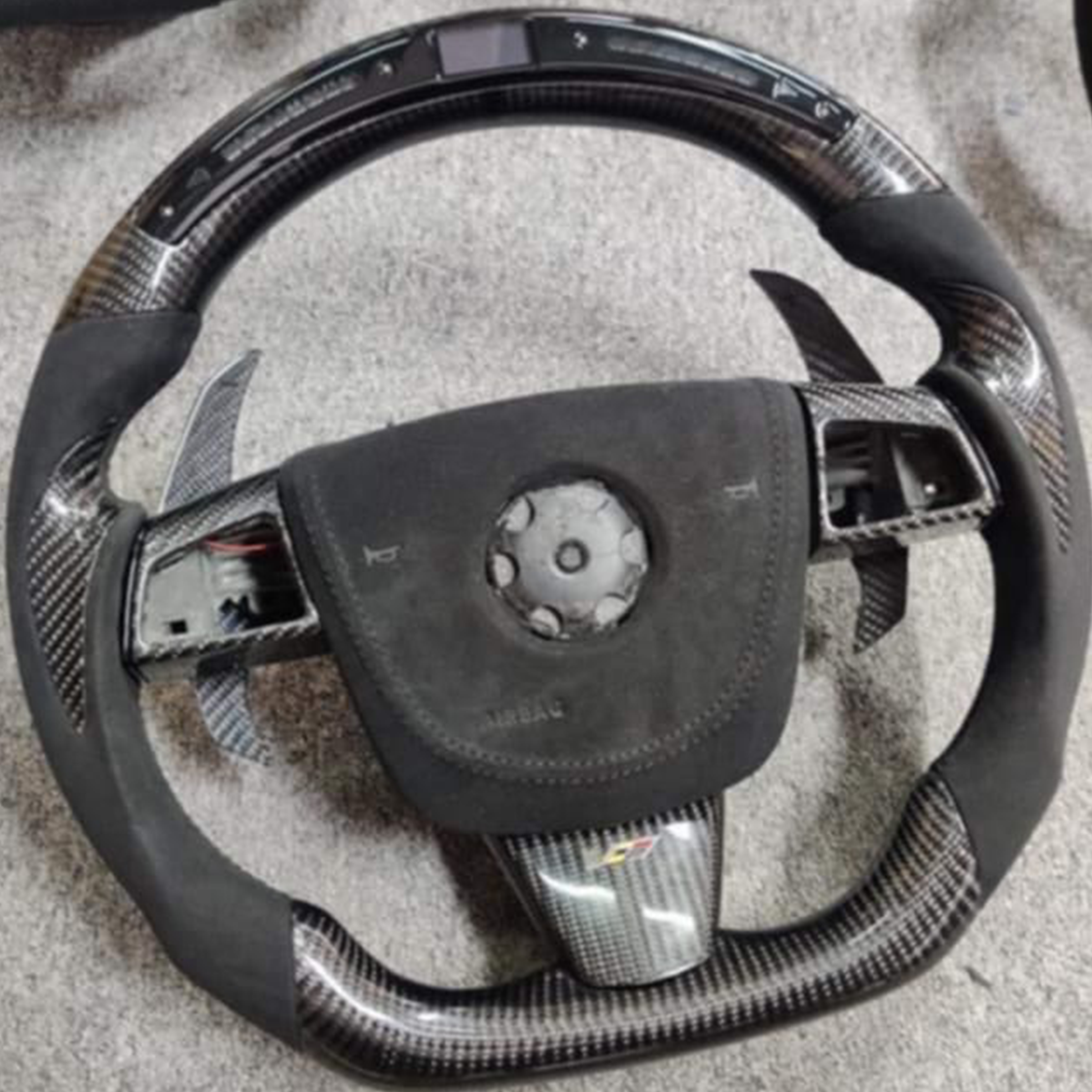 2008 - 2015 CTS CTS-V "V2" - Custom Airbag Cover for Steering Wheel with options