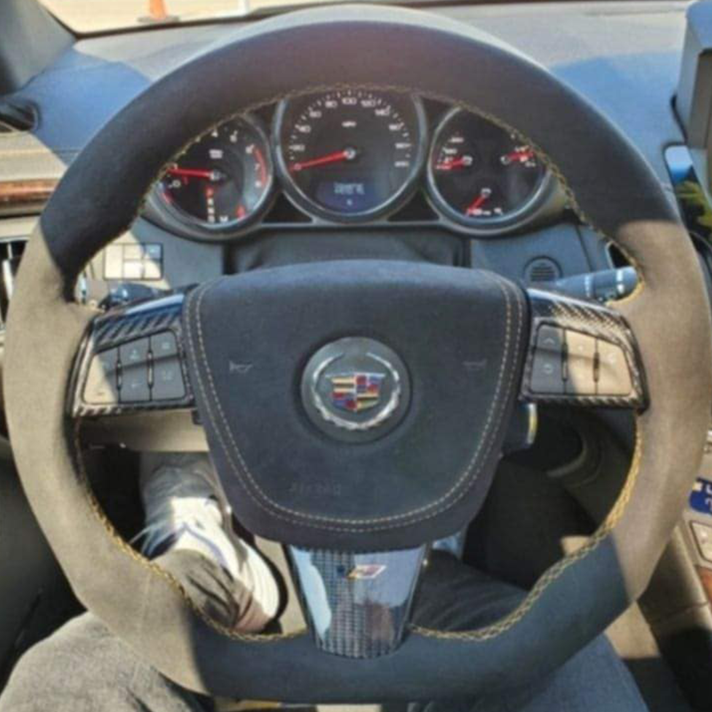 2008 - 2015 CTS CTS-V "V2" - Custom Airbag Cover for Steering Wheel with options