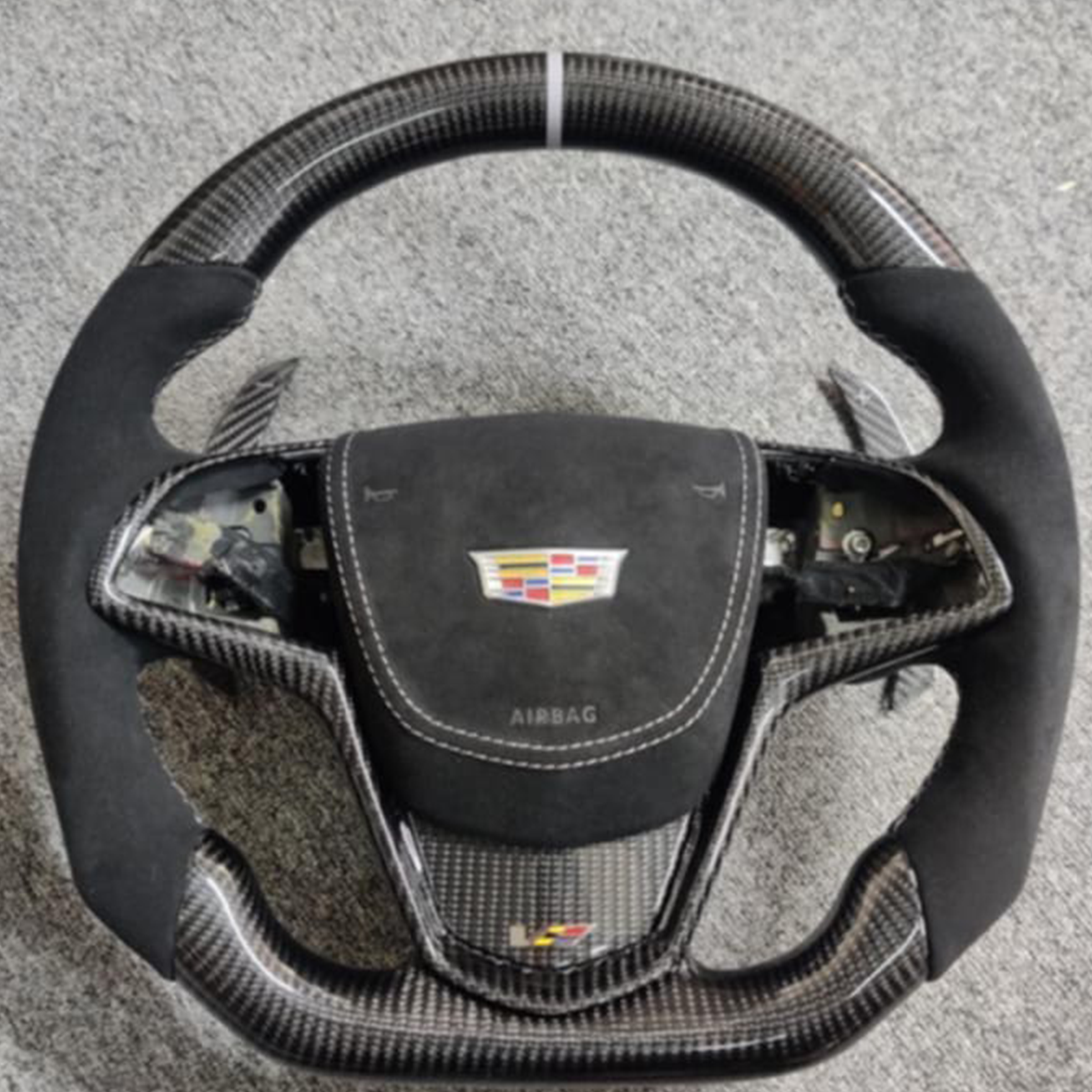 2014 - 2019 CTS CTS-V V3 - Custom Airbag Cover for Steering Wheel with options