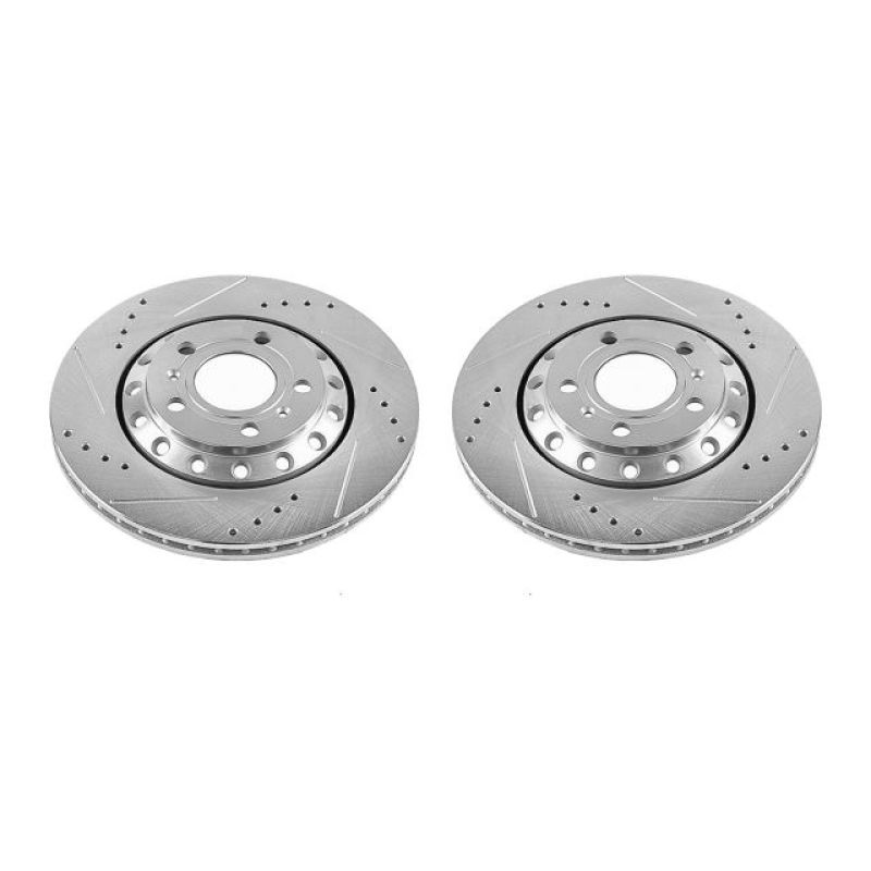 Power Stop 03-10 Audi A8 Quattro Rear Evolution Drilled & Slotted Rotors - Pair