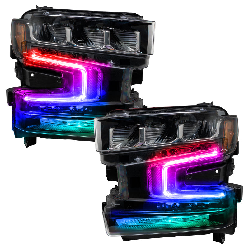 Oracle 19-21 Chevy Silverado 1500 RGB+W Headlight DRL Kit - ColorSHIFT w/ BC1 Controller