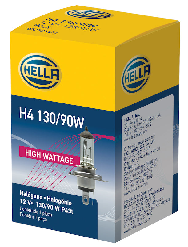 Hella H4 12V 130/90W Halogen Headlight Bulb - Universal