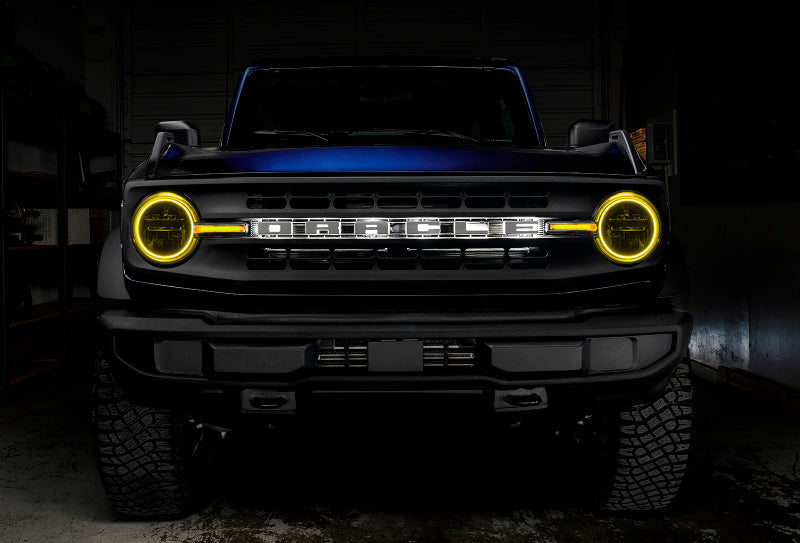 Oracle 21-22 Ford Bronco Headlight Halo Kit w/DRL Bar - Base Headlights -w/No Controller