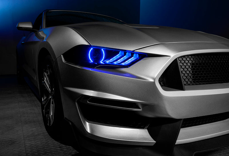 Oracle Lighting 18-23 Ford Mustang Dynamic ColorSHIFT LED Headlights - Black Series