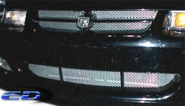 Diamond Cut Mesh Grille (silver) - 2 Piece