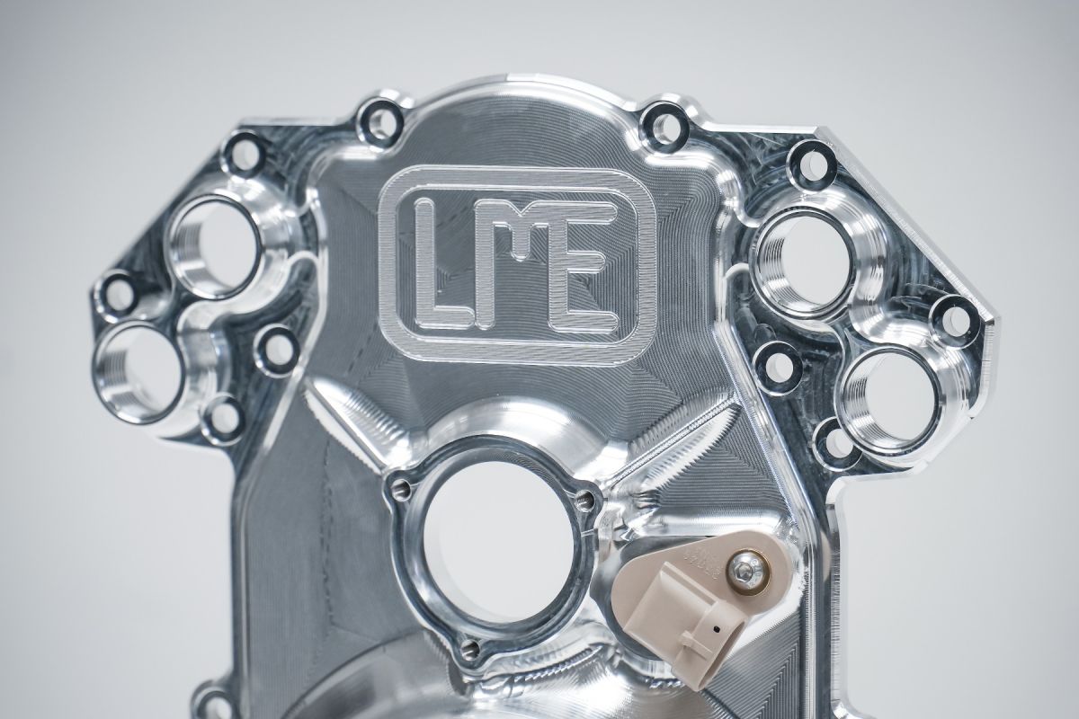 LME Billet LS Cam Drive Front Covers - POWDERCOAT BLACK