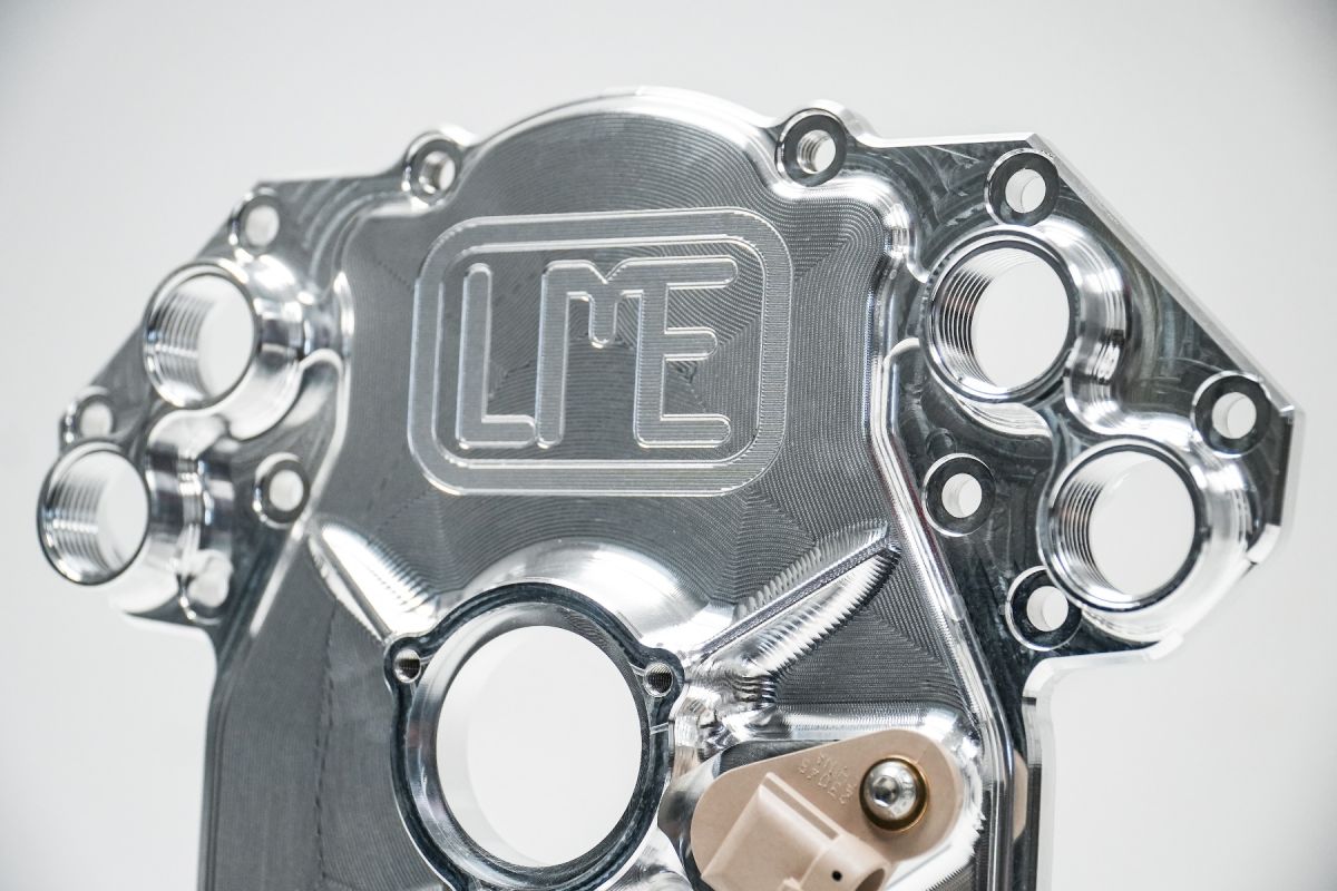 LME Billet LS Cam Drive Front Covers - NATURAL ALUMINUM