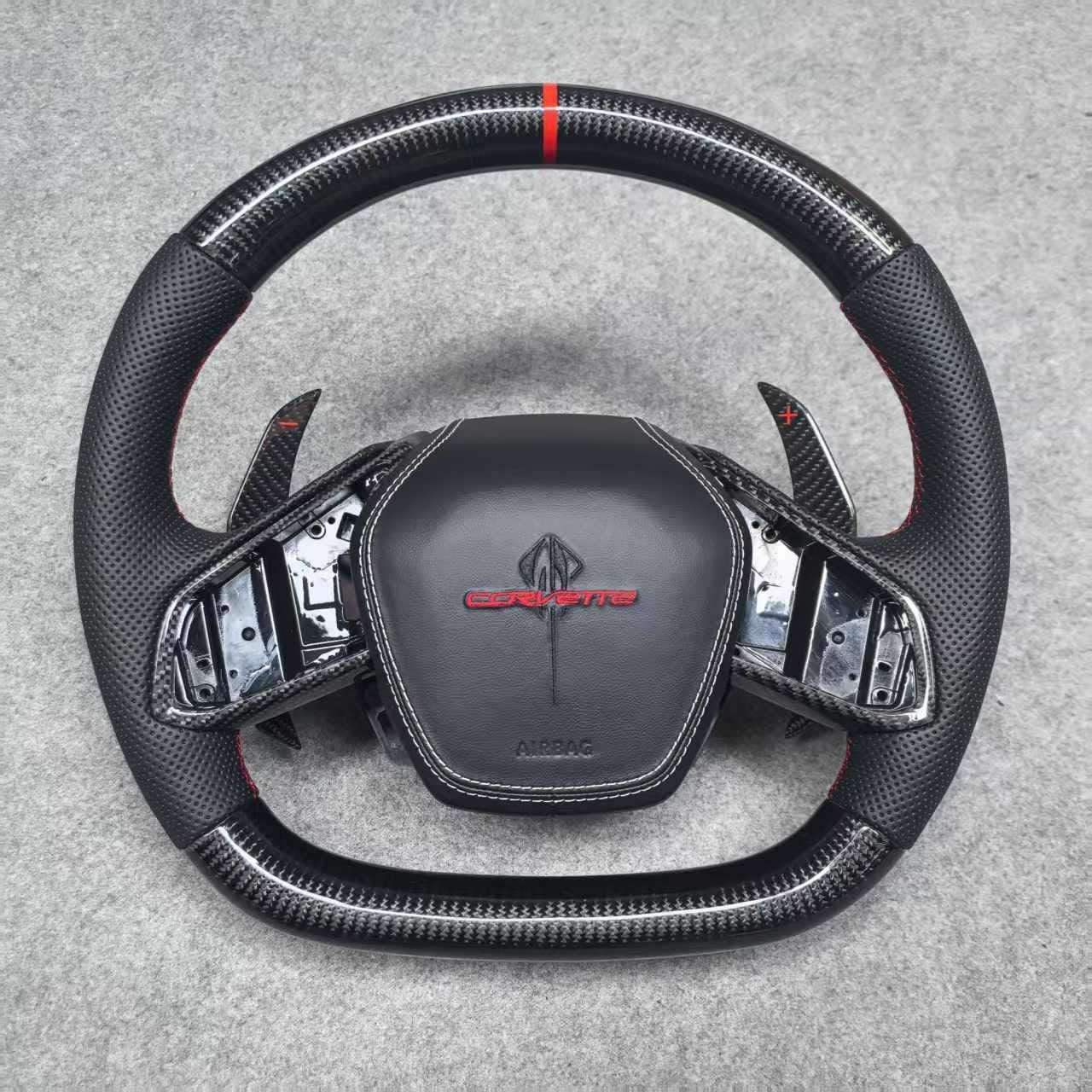 2020+ Chevrolet Corvette C8 - Custom Airbag Cover for Steering Wheel with options