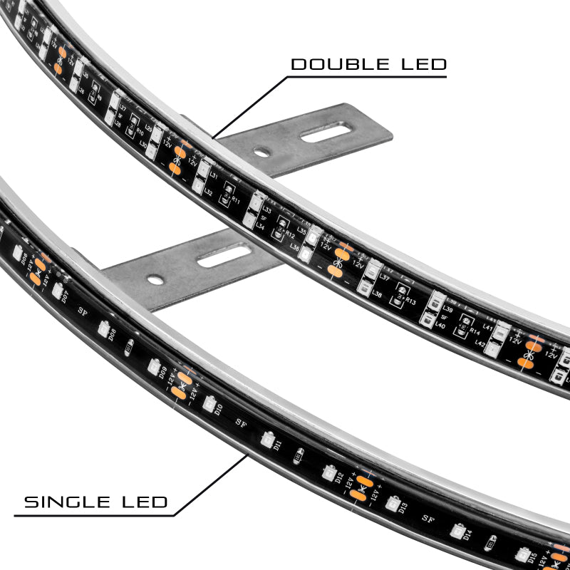 Oracle LED Illuminated Wheel Rings - Double LED - Blue